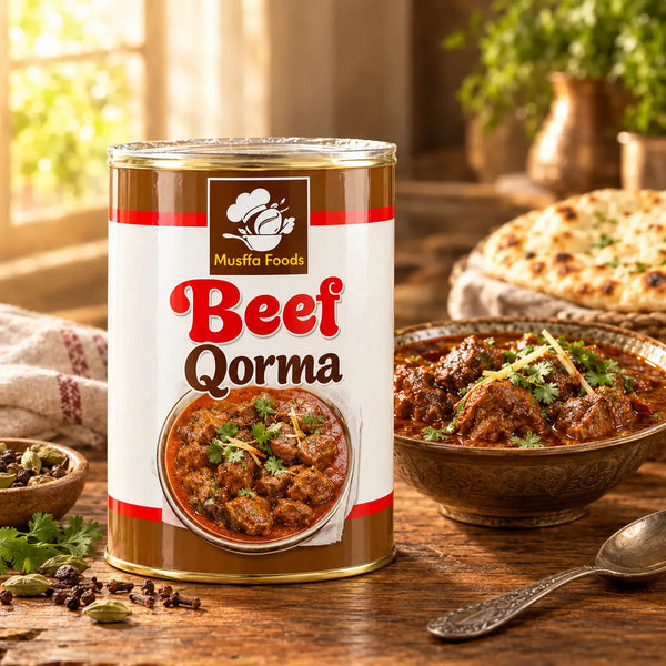 Beef Qorma – Tin Pack Musffa Food